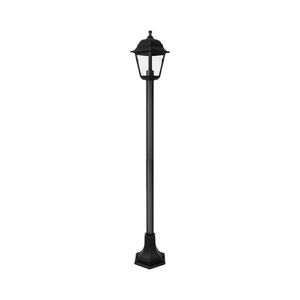 Farol Pedestal 1,22M Sintético 4 Caras Negro