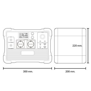 Estación de Energía Recargable 1200W-932Wh