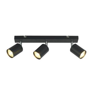 Foco Sobrepuesto Silo 3 Luces Negro Mate
