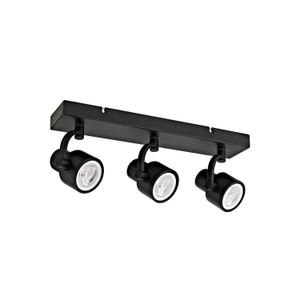 Foco Sobrepuesto Komo 3 Luces Negro Mate