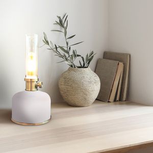 Lámpara de Mesa Argand Recargable Dimeable Blanca
