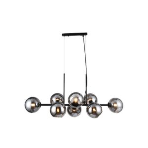 Lámpara Colgante Bubble Negro Vidrio Ahumado