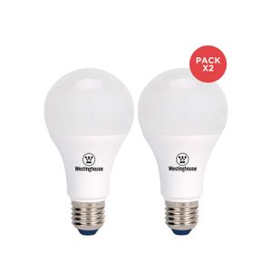 Pack X2 Ampolleta Led Bola A60 Dimeable 8W Luz Blanco Frío E27