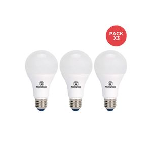 Pack X3 Ampolleta Led Bola A55 5W Luz Blanco Frío E27