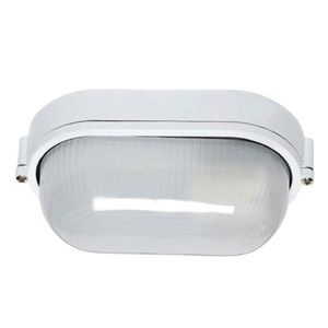 Tortuga Aluminio Ovalado Blanco E27