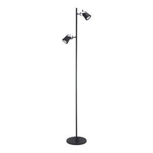 Lámpara Pie Aurus 2 Luces Negro Mate