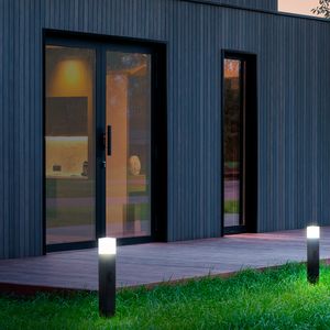 Farol Poste 50cm Praza Negro