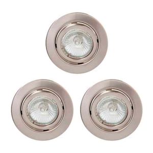 Pack X3 Foco Empotrado Metal Con Conectores GU10