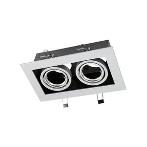 Foco Empotrado Rectangular Basculante Gris