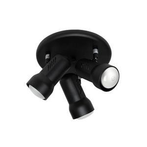 Plafón R63 3 Luces Negro