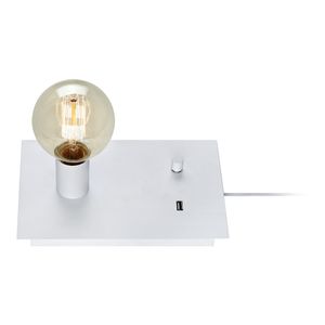 Lámpara De Mesa Load Blanco Con Puerto Usb