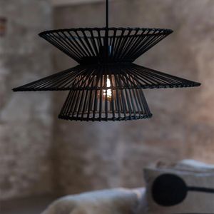 Lampara Colgante Duplici Negro