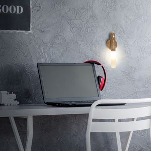 Antorcha Madera LED Recargable Con Sensor