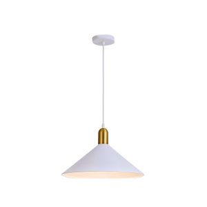 Lámpara Colgante Kegel Blanco y Dorado