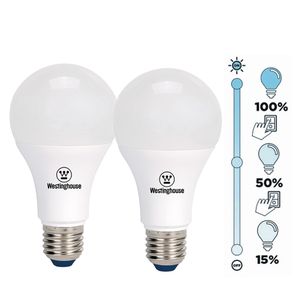 Pack X2 Ampolleta Led Bola A60 Dimeable 8W Luz Blanco Frío E27