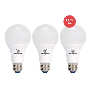 Pack X3 Ampolleta Led Bola A55 5W Luz Cálida E27