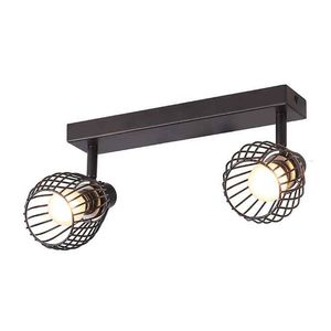 Foco Sobrepuesto Beas 2 Luces Metal Negro Mate