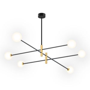 Lámpara Colgante Moon Negro y Dorado