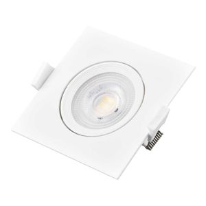 Foco Emp LED 5W Cuad Basc 400Lm LC 8.5Cmx8.5Cm Blanco