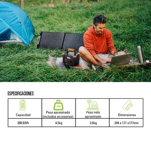 Pack Estación de Energia 330W + Panel Solar 100W BP ENERGIA