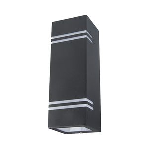 Aplique Exterior Bika Bidireccional Negro