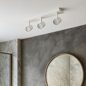 Foco Sobrepuesto 3 luces Cil III Blanco Mate Ip44 GU10